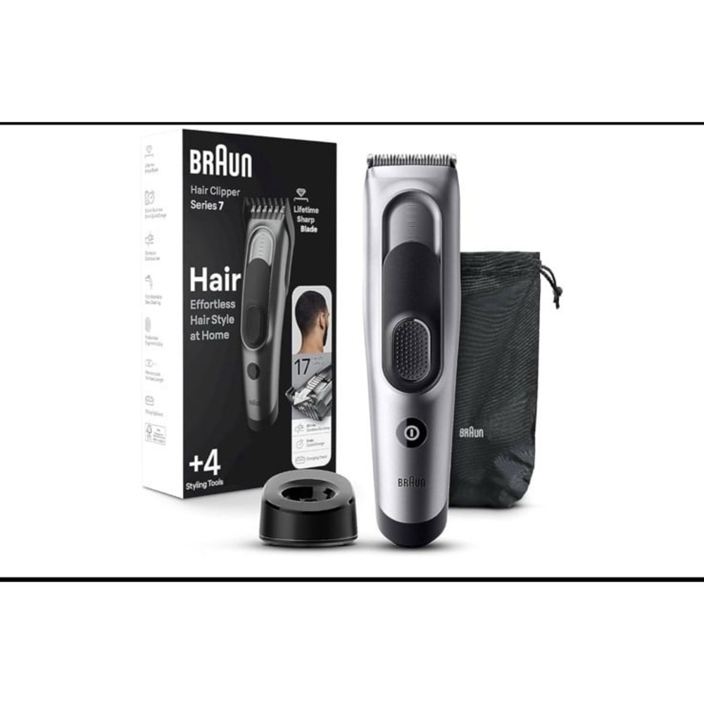 Braun Series 7 7390 Hair Clippers for Men‎ Cordless Washable 17 Length Settings